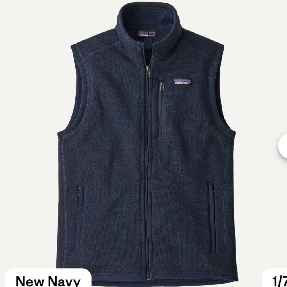Patagonia Dark Blue Better Sweater Fleece Zip-Up Vest